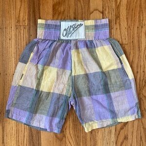 80s OFFSHORE Madras Board Shorts | Size S